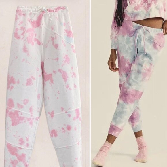 LoveShackFancy Pants - LoveShackFancy Etty Tie-Dye Pull-on Drawstring Jogger